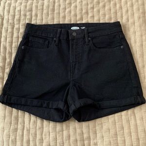 Black Denim Shorts